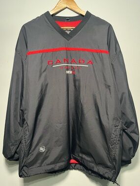 Vintage 2000s CCM Canada, NHL, hockey windbreaker pullover jacket men’s large